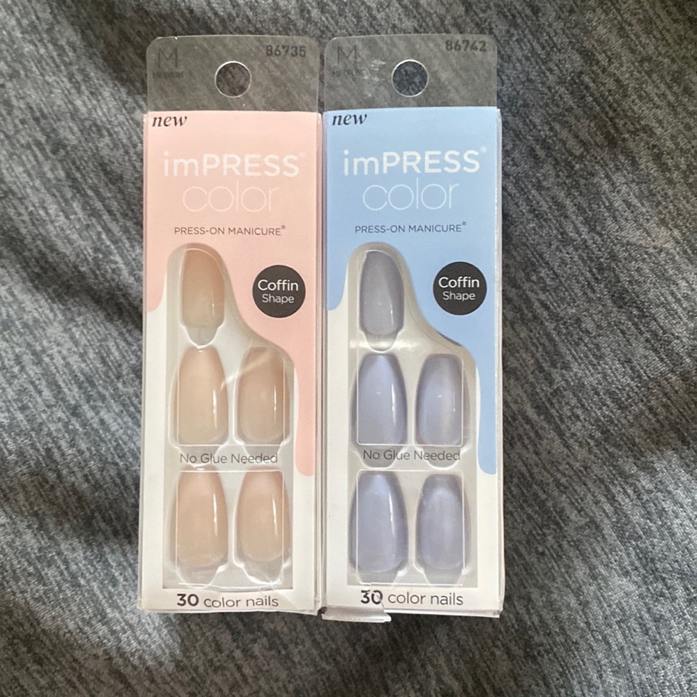 Pastel Medium Coffin Press-On Nails